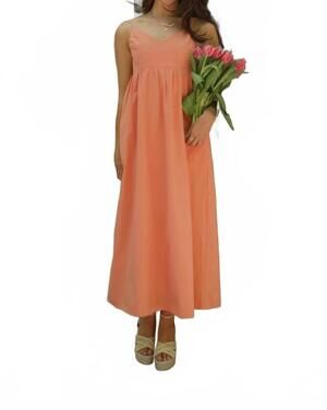 NEW C'ISA aria midi dress in peach